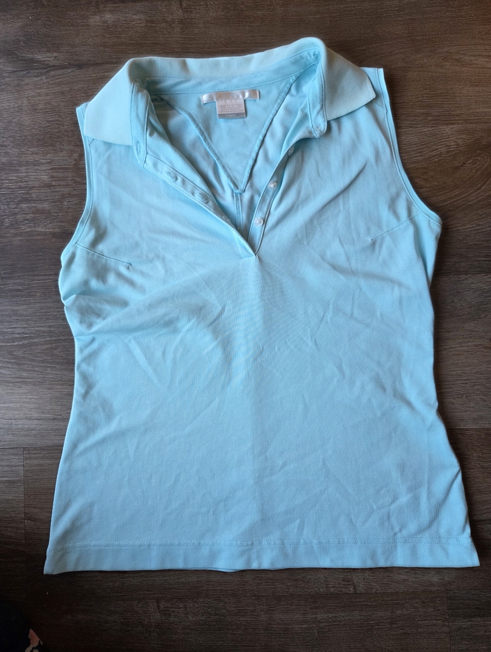 Nike Golf Dri-Fit Light Blue Sleeveless Golf Polo Tank Top Womrns size Small